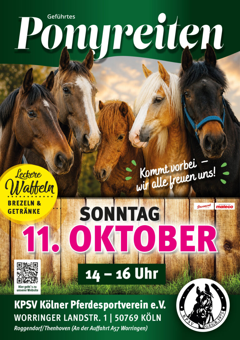 Mehr über den Artikel erfahren PONYREITEN am Sonntag, den 11. Oktober